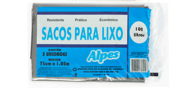Saco para Lixo 100L Almofada 5 unidades