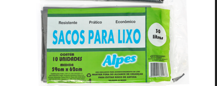 Saco para Lixo 30L Almofada 10 unidades
