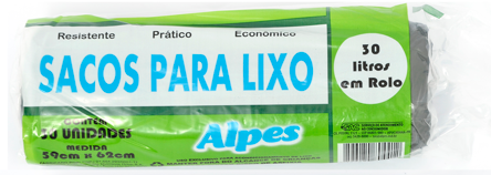 Saco para Lixo 30L em Rolo 40 unidades